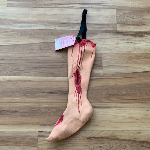 Zombie Leg Handbag Life Size Latex Bag Cosplay Goth Halloween New - Picture 1 of 9